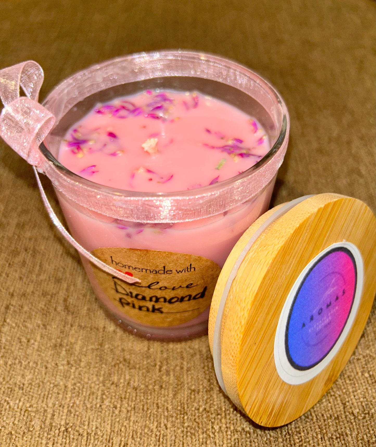 Diamond Pink soy wax 10oz candle