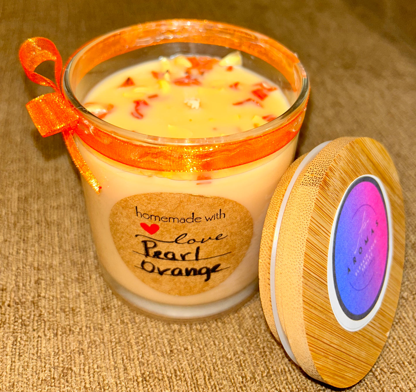 Pearl Orange 10oz soy wax candle