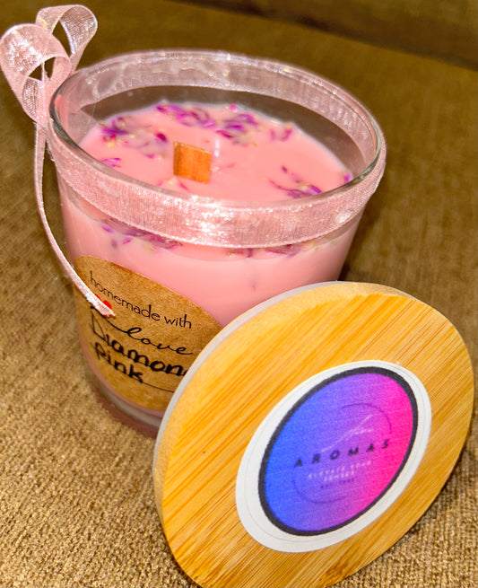 Diamond Pink soy wax 10oz candle