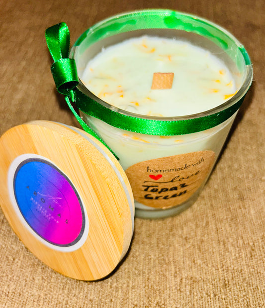 Topaz Green 10oz soy wax candle
