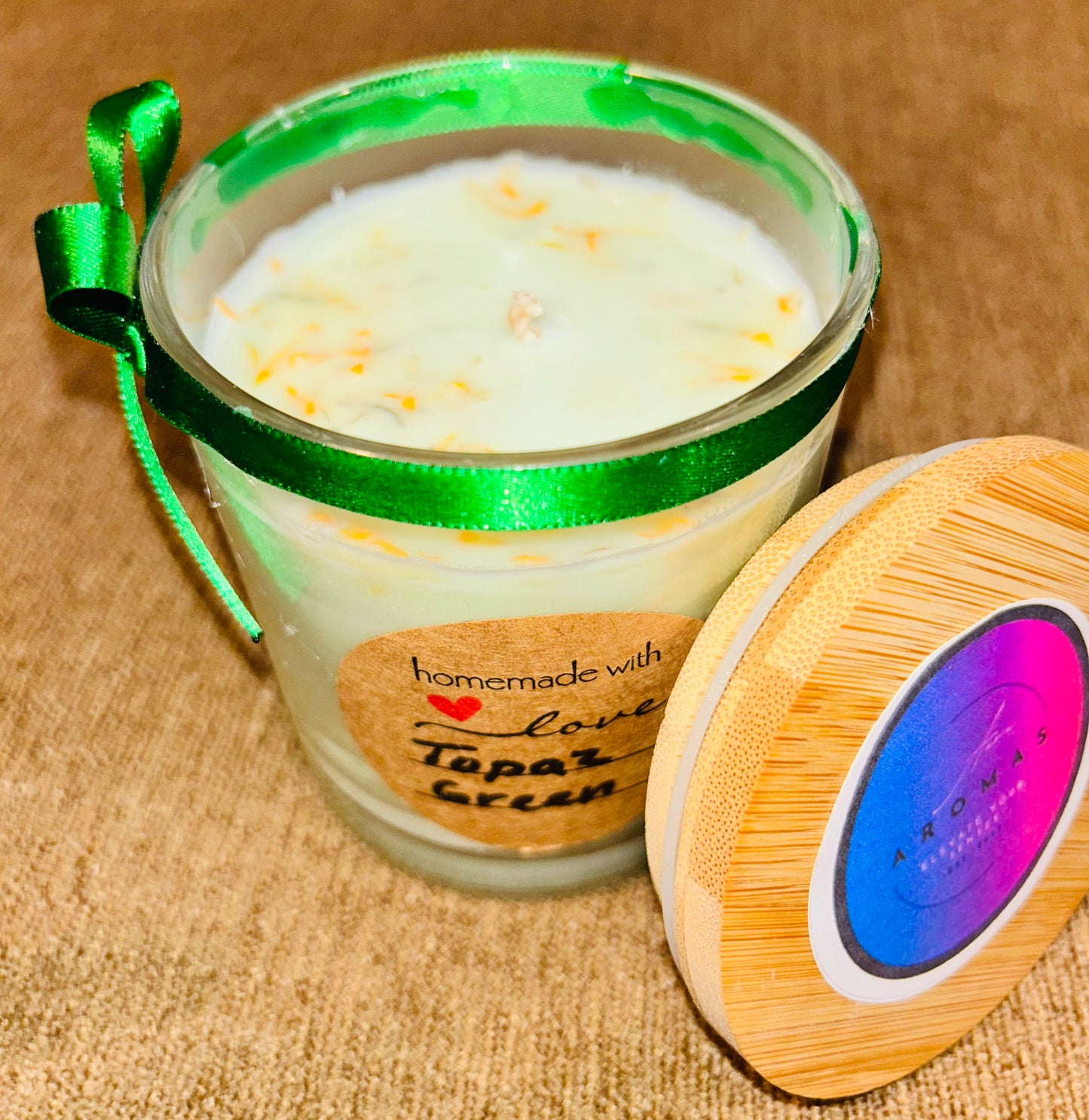 Topaz Green 10oz soy wax candle