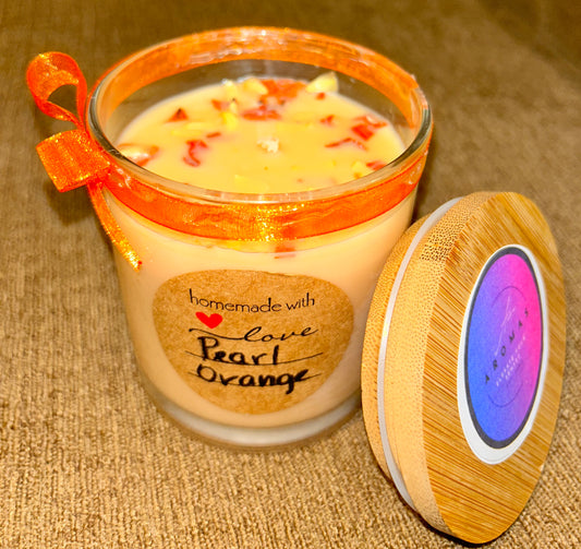 Pearl Orange 10oz soy wax candle